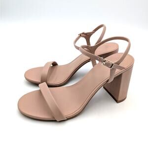BP Lexy Block Heel Sandal Ankle Strap Women's Pink Blush Size US10M EU40.5